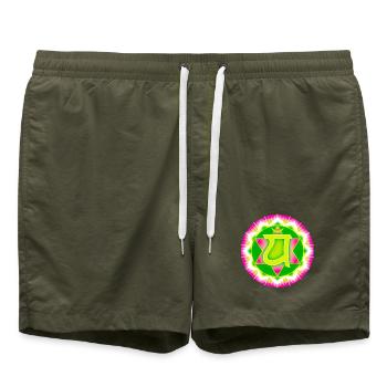 Chakra du cœur Anahata - Short de bain - vert olive - Devant