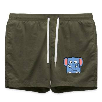 Elephant - Swim Trunks - olive - Front - AI Model Male 185 light (185cm)