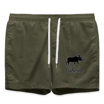 Dalécarlie, Orignal, Suède, Région de Län, Silhouette - Short de bain - vert olive - Devant