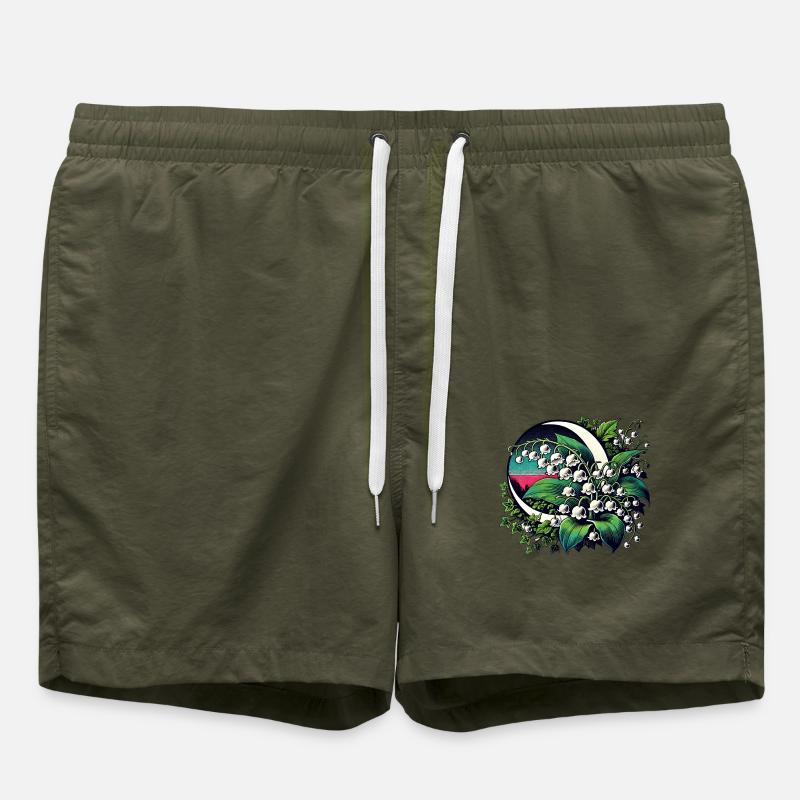 Maiglöckchen - Badeshorts - Olive