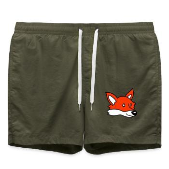 Fox Red Fox Wild Animal Clever Forest Inhabitants - Swim Trunks - olive - Front
