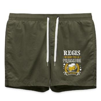 Régis bière cadeau humour regis - Short de bain - vert olive - Devant