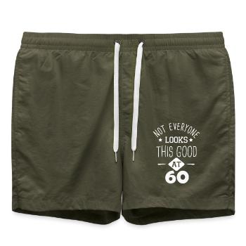 pas tout le monde-l'air aussi bien a 60 ans cadeau - Short de bain - vert olive - Devant