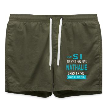 Nathalie Si tu n as pas une nathalie - Short de bain - vert olive - Devant - AI Model Male 185 light (185cm)