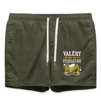 Valéry bière cadeau humour valery - Short de bain - vert olive - Devant