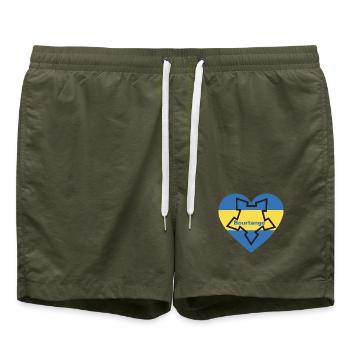 I_love_Bourtange - Short de bain - vert olive - Devant - AI Model Male 185 light (185cm)