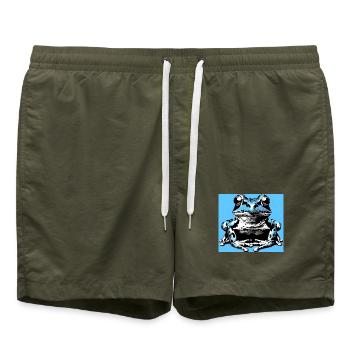 Frosch - Badeshorts - Olive - Vorne - AI Model Male 185 light (185cm)