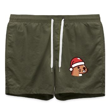 Noël de la loutre - Short de bain - vert olive - Devant