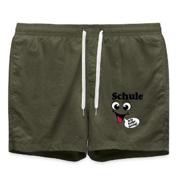 Abschluß , Schule ich habe fertig (25) - Badeshorts - Olive - Vorne