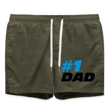#1 Dad - Swim Trunks - olive - Front