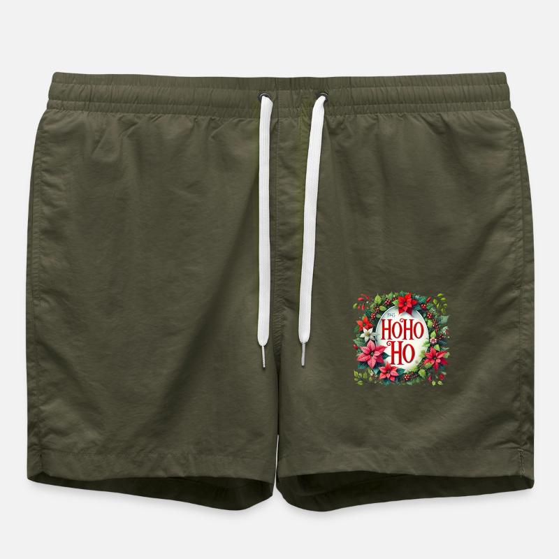 Ho ho ho Joyeux Noël - Short de bain - vert olive