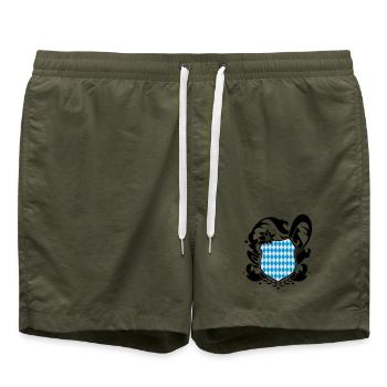 Un manteau d'armes de Bavière - Short de bain - vert olive - Devant