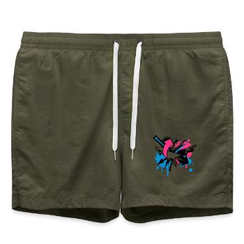 Les flèches dans des directions différentes - Short de bain - vert olive - Devant - AI Model Male 185 light (185cm)