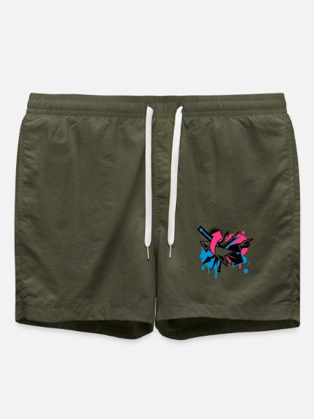 Arrows in different directions - Swim Trunks - olive