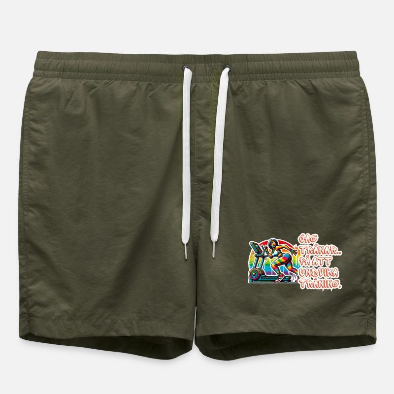 I practice avoiding exercise - Swim Trunks - olive