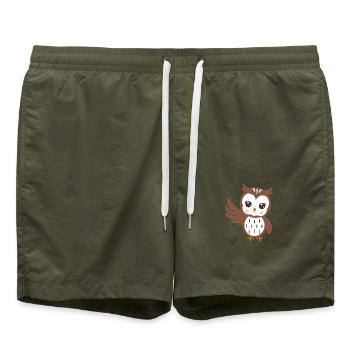 Eule - Badeshorts - Olive - Vorne