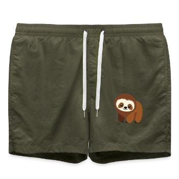 Baby Faultier - Badeshorts - Olive - Vorne