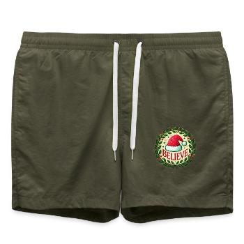 Christmas - Swim Trunks - olive - Front