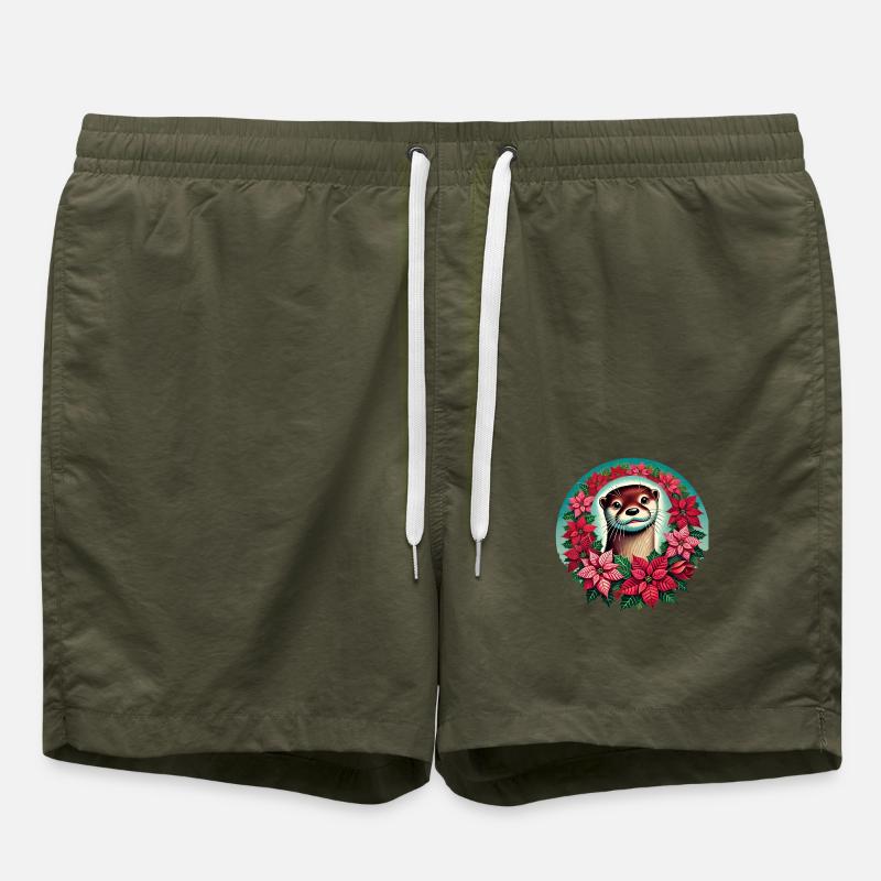 Loutre de Noël - Short de bain - vert olive