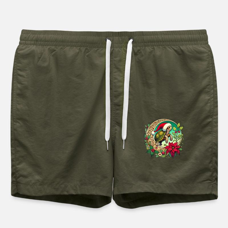 Tortue de Noël - Short de bain - vert olive