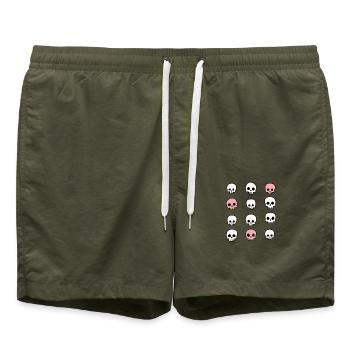 Crâne - Short de bain - vert olive - Devant