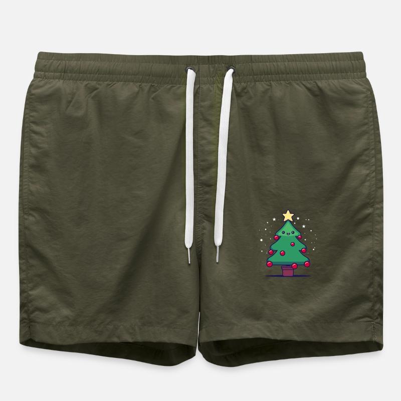 Christmas tree - Swim Trunks - olive