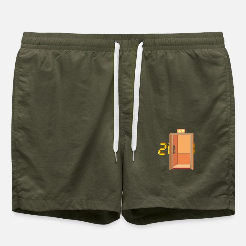 HERE I GET ON - Swim Trunks - olive