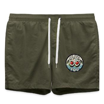 Olive You - Swim Trunks - olive - Front