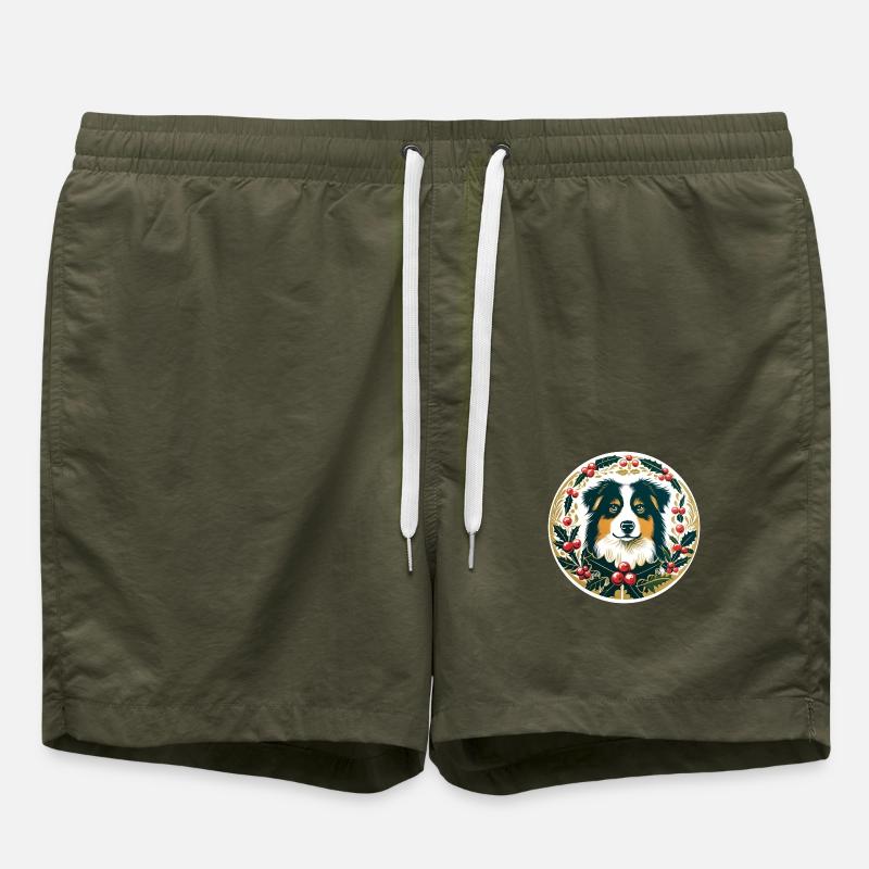 Australischer Schäferhund - Badeshorts - Olive
