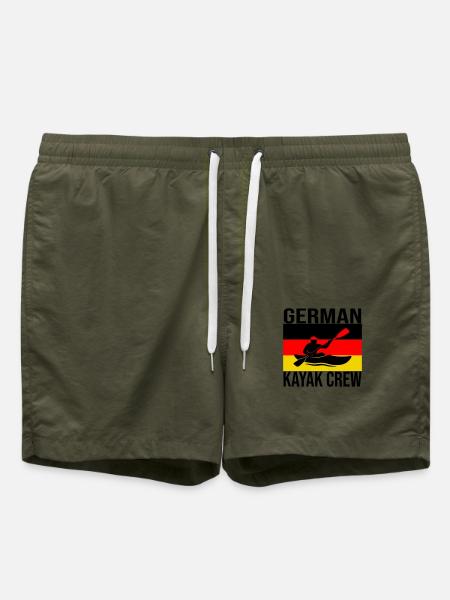 German Kayak Crew – Wildwater Kayak Tee - Swim Trunks - olive