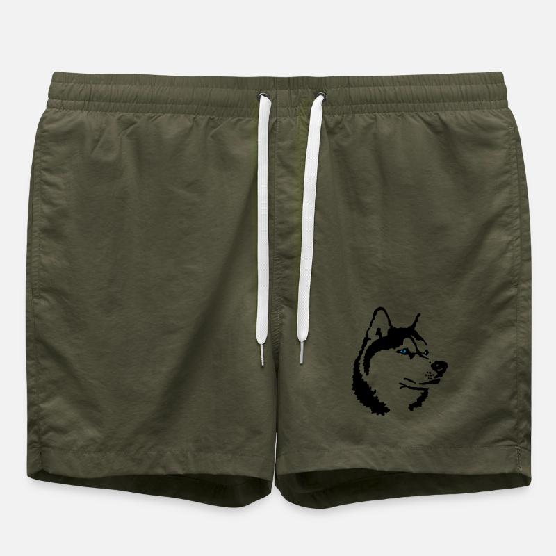 husky - Swim Trunks - olive