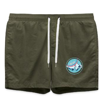 Patins de vitesse en duo - Short de bain - vert olive - Devant - AI Model Male 185 light (185cm)