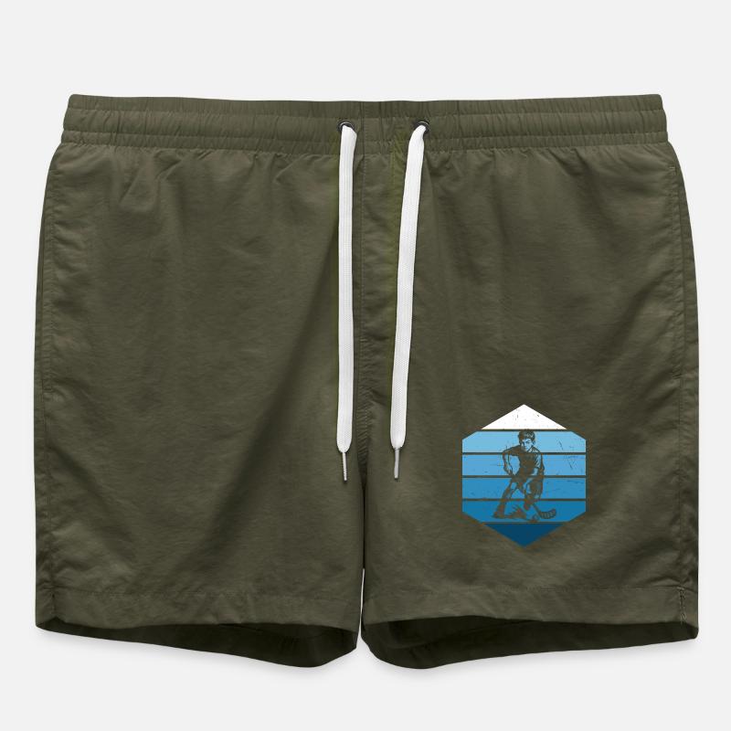 Clear floorball message - Swim Trunks - olive