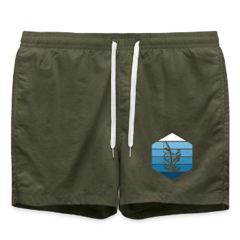 Windsurfing style for every occasion - Swim Trunks - olive - Front