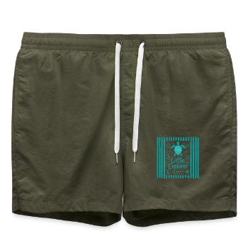 Little Explorer Turtle - Swim Trunks - olive - Front - AI Model Male 185 light (185cm)