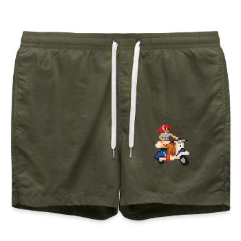 pixel pinup: scooter - Badeshorts - Olive - Vorne