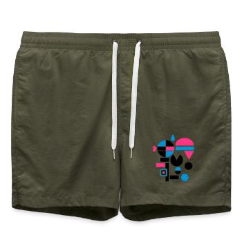 verschiedene Formen - Badeshorts - Olive - Vorne