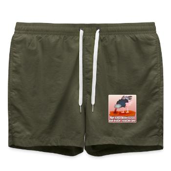 Habe keine Lust auf Euch - Badeshorts - Olive - Vorne - AI Model Male 185 light (185cm)