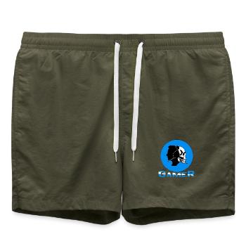 Gamer - Short de bain - vert olive - Devant - AI Model Male 185 light (185cm)