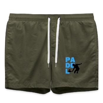 Padel Game Spiler Statement Balls Racket Padel - Swim Trunks - olive - Front - AI Model Male 185 light (185cm)