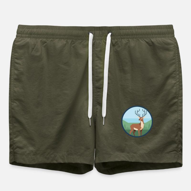 Cerf - Short de bain - vert olive