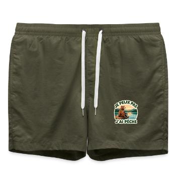 Je peux pas j'ai pêche - Short de bain - vert olive - Devant - AI Model Male 185 light (185cm)