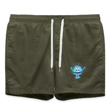 OMG Fluffy Monster - Badeshorts - Olive - Vorne - AI Model Male 185 light (185cm)