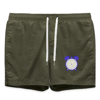 Wecker - Badeshorts - Olive - Vorne - AI Model Male 185 light (185cm)