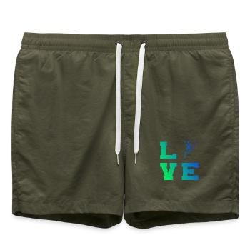 Handball Motiv das sofort wirkt fuer Frauen - Badeshorts - Olive - Vorne