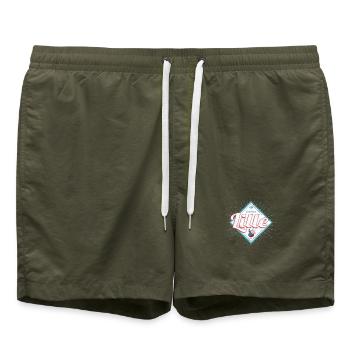 Lille Hauts-de-France Frankreich mit Hahn Souvenir - Badeshorts - Olive - Vorne