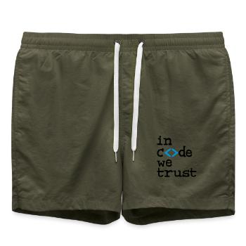 in code we trust ! - Badeshorts - Olive - Vorne - AI Model Male 185 light (185cm)