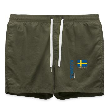 Malmö - Short de bain - vert olive - Devant - AI Model Male 185 light (185cm)