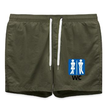 Herren Frau Toilette - Badeshorts - Olive - Vorne