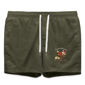 Botched McPush Master of botch - Swim Trunks - olive - Front - AI Model Male 185 light (185cm)